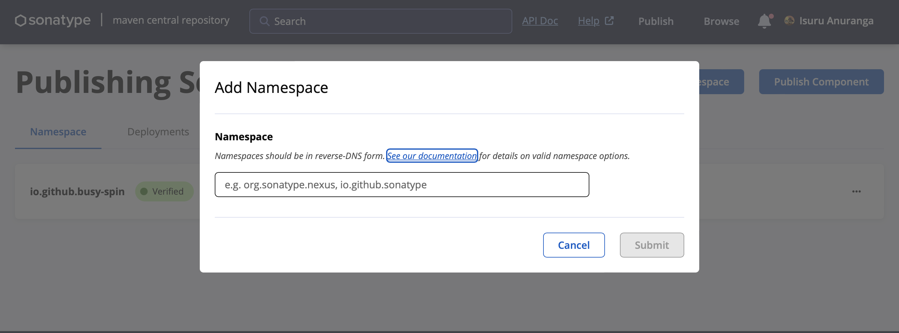Cliam Namespace